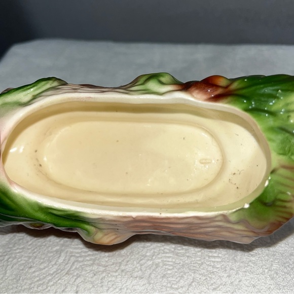 ♥️Vintage California Pottery Songbird on a log Ceramic Planter #209 MCM - Picture 3 of 7